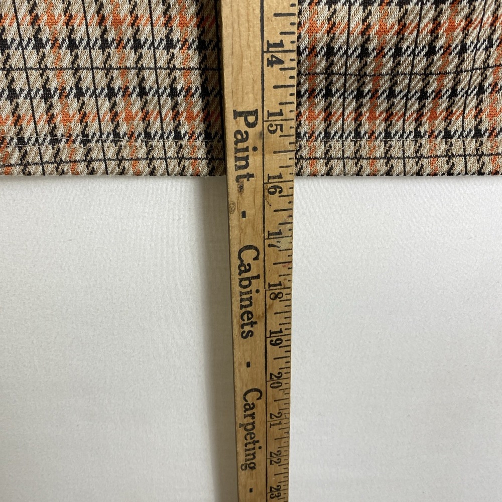 Windsor Orange Black Houndstooth Plaid Mini Skirt Side Slit PS4532FWD Size M - Picture 7 of 7